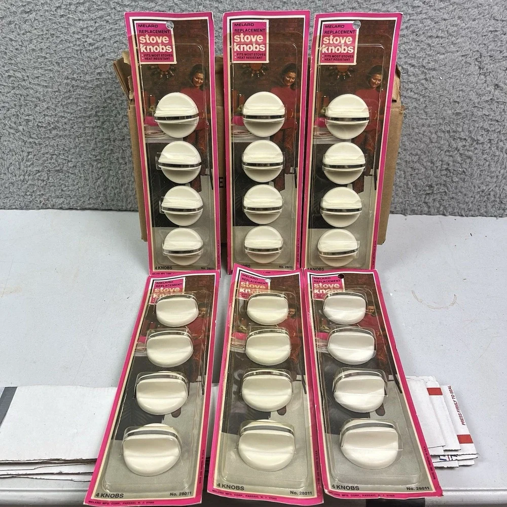 6 Vintage Melard Replacement Stove Knobs 4‎ Packs No. 28011 NOS